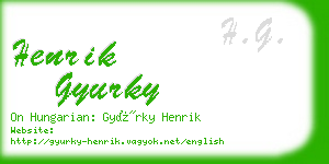 henrik gyurky business card