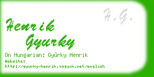 henrik gyurky business card